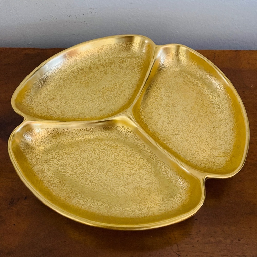 Pickard Divided Gold Serving Bowl or Dish